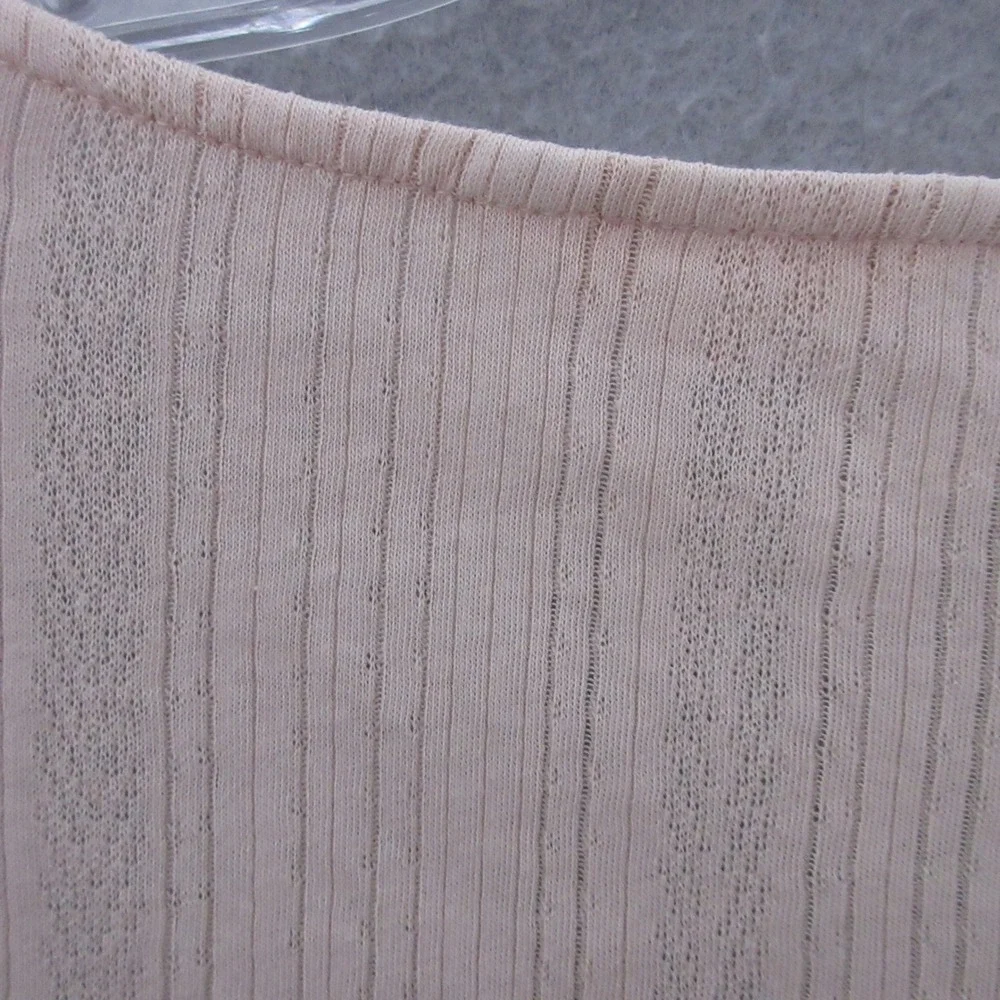 Lucky Brand Top M Peasant Babydoll Lace Square Neck Neutral Cottage CoreNWT - Picture 9 of 10